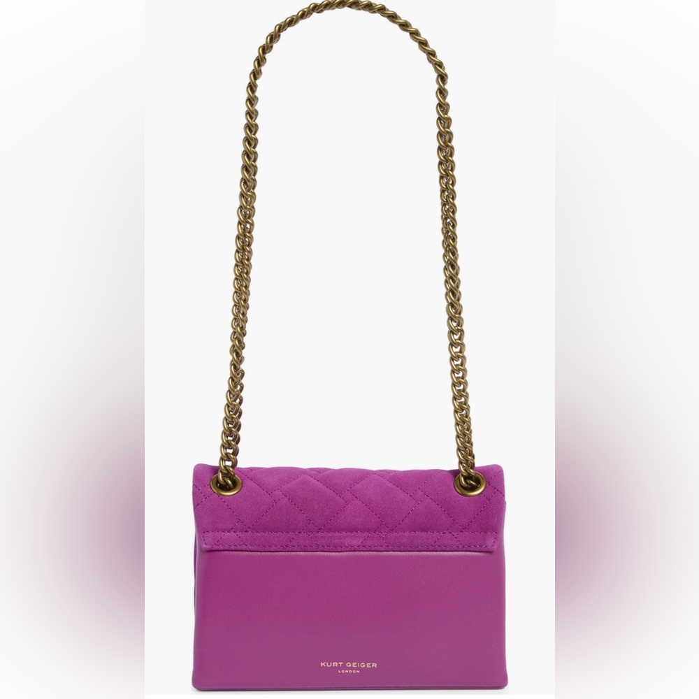 🔥🔥🔥NEW Kurt Geiger Mini Kensington Suede Convertible Shoulder Bag Crossbody Bag - Picture 5 of 16